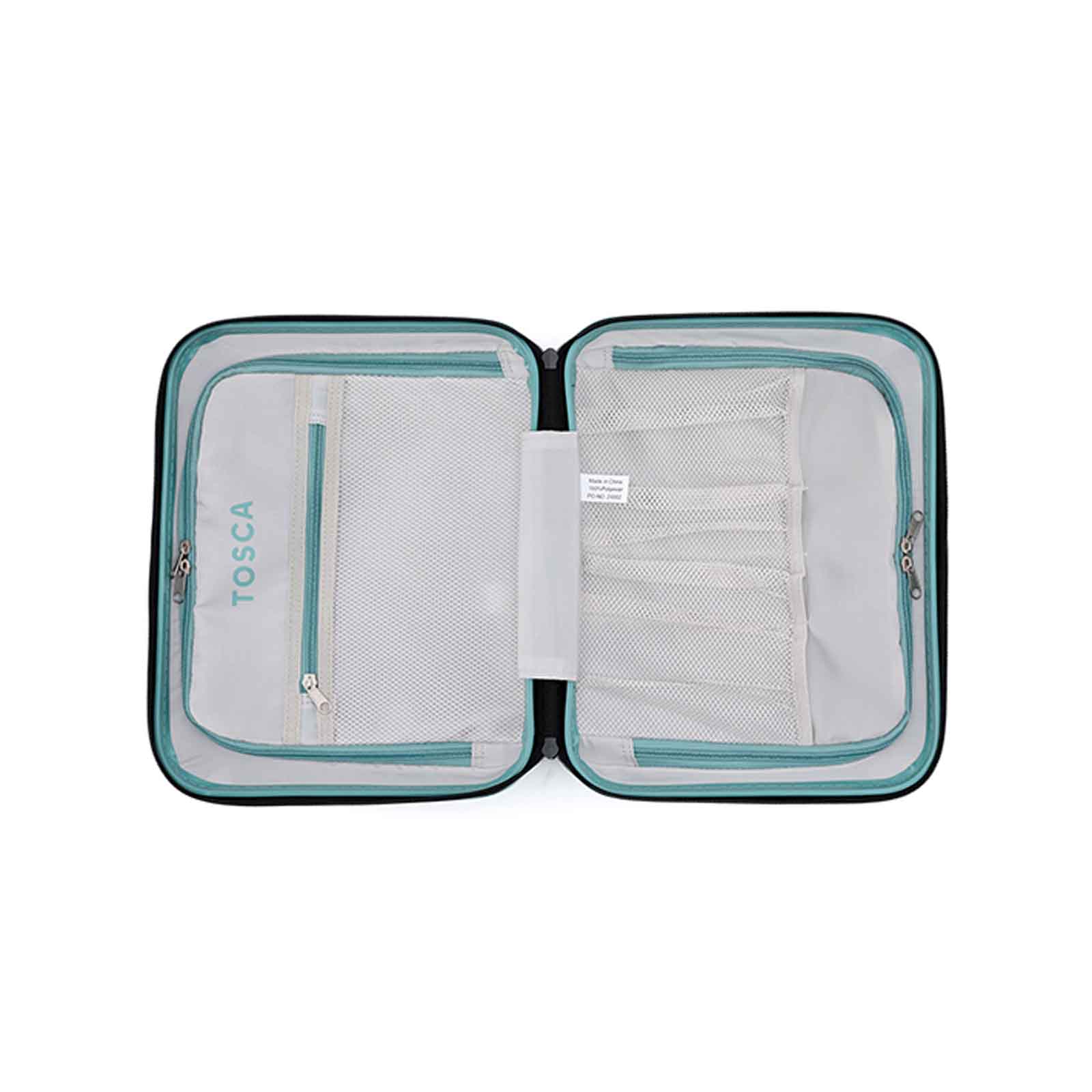 Tosca-Interstellar-38cm-Vanity-Suitcase-Ocean-Blue-Open