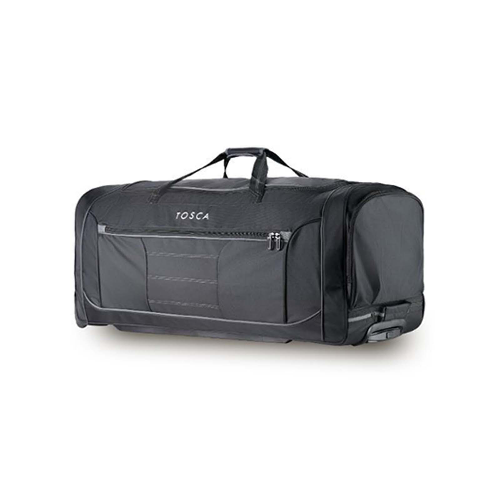 Tosca-Jumbo-Wheeled-Duffel-Bag-Black-Grey-Angle