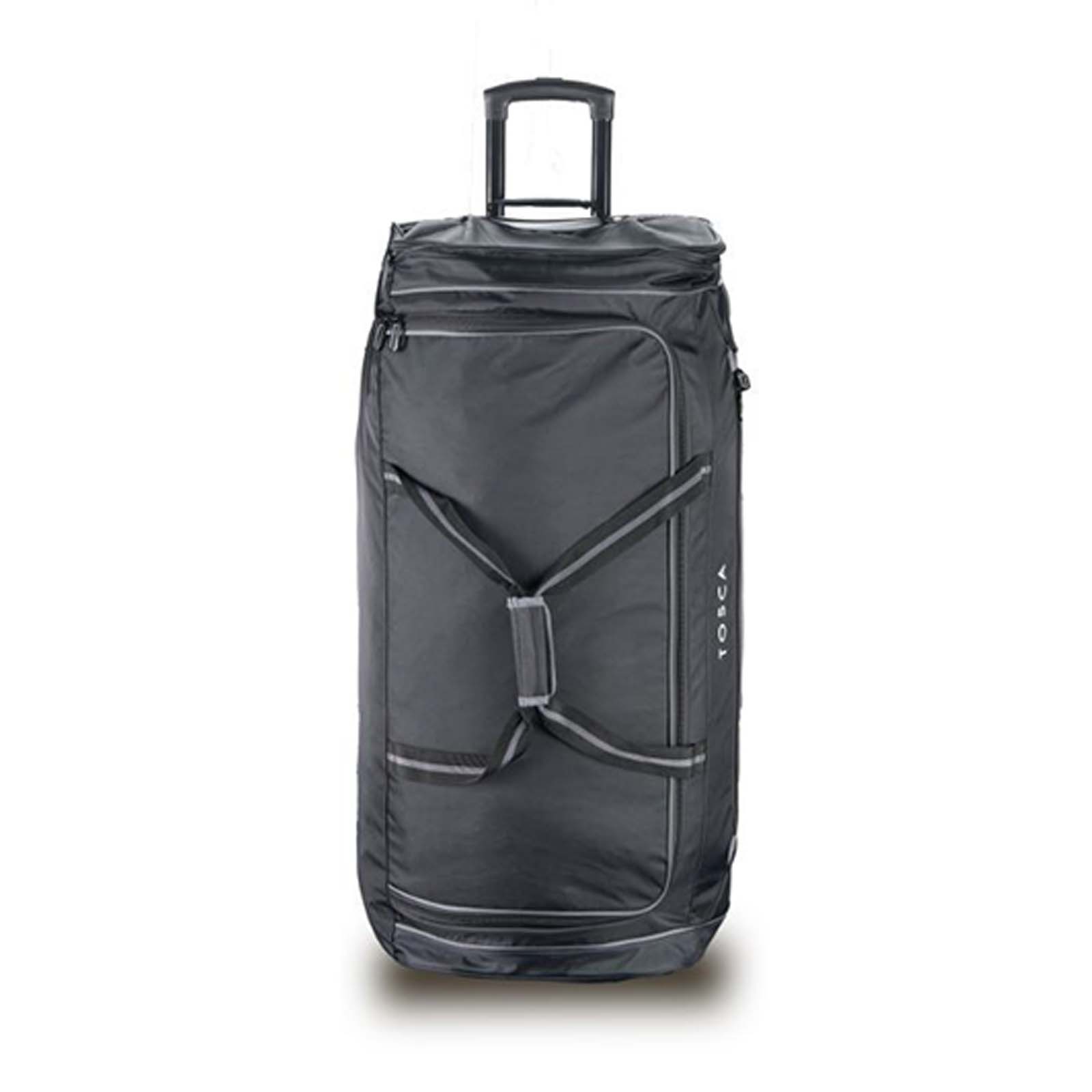 Tosca-Jumbo-Wheeled-Duffel-Bag-Black-Grey-Upright