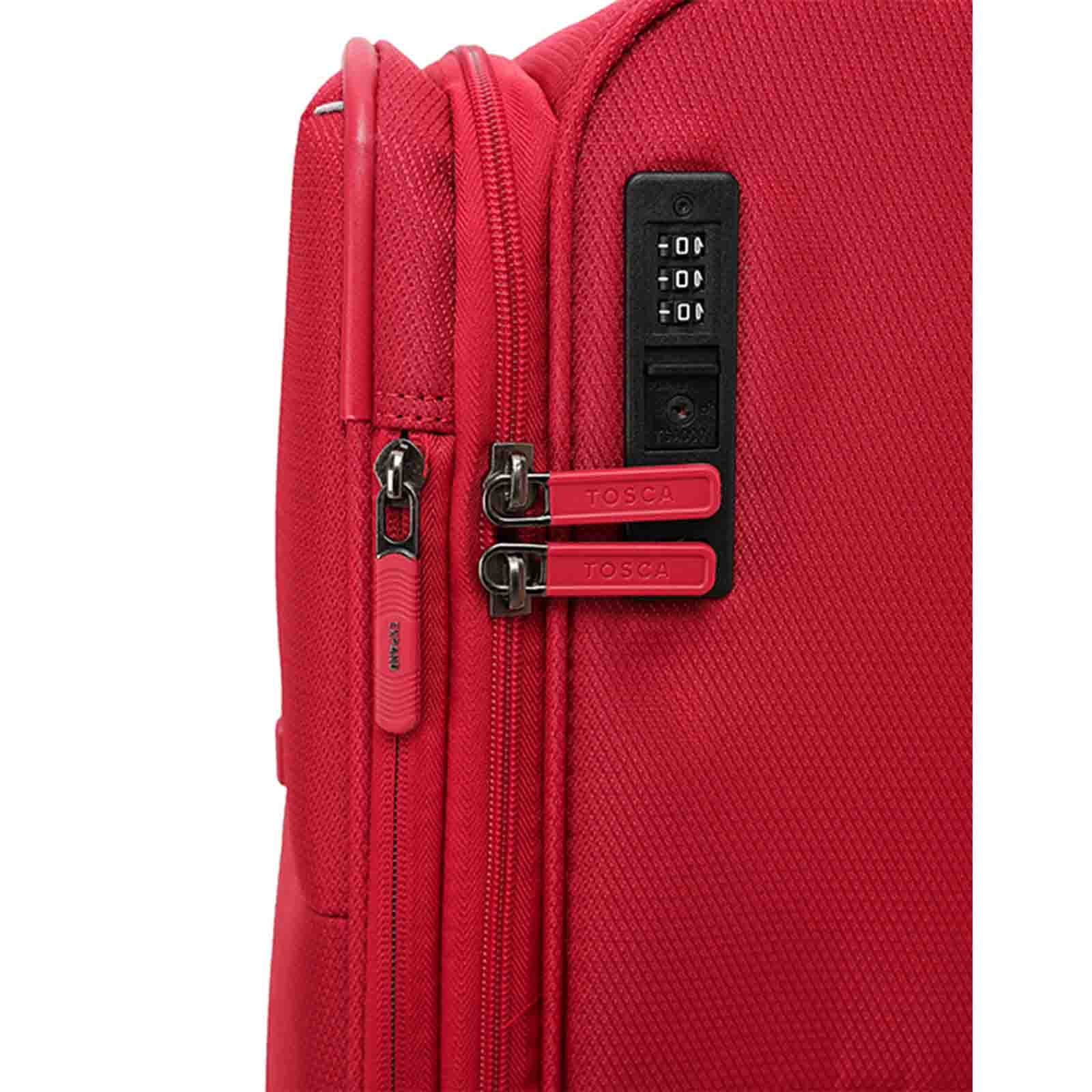 Tosca-So-Lite-4w-54cm-Carry-On-Suitcase-Red-Lock