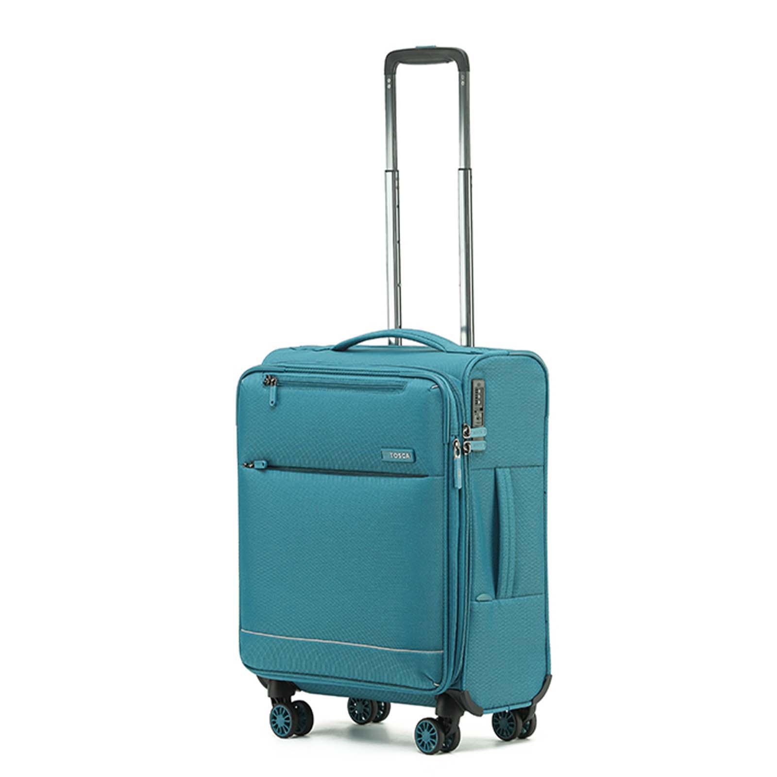 Tosca-So-Lite-4w-54cm-Carry-On-Suitcase-Teal-Side