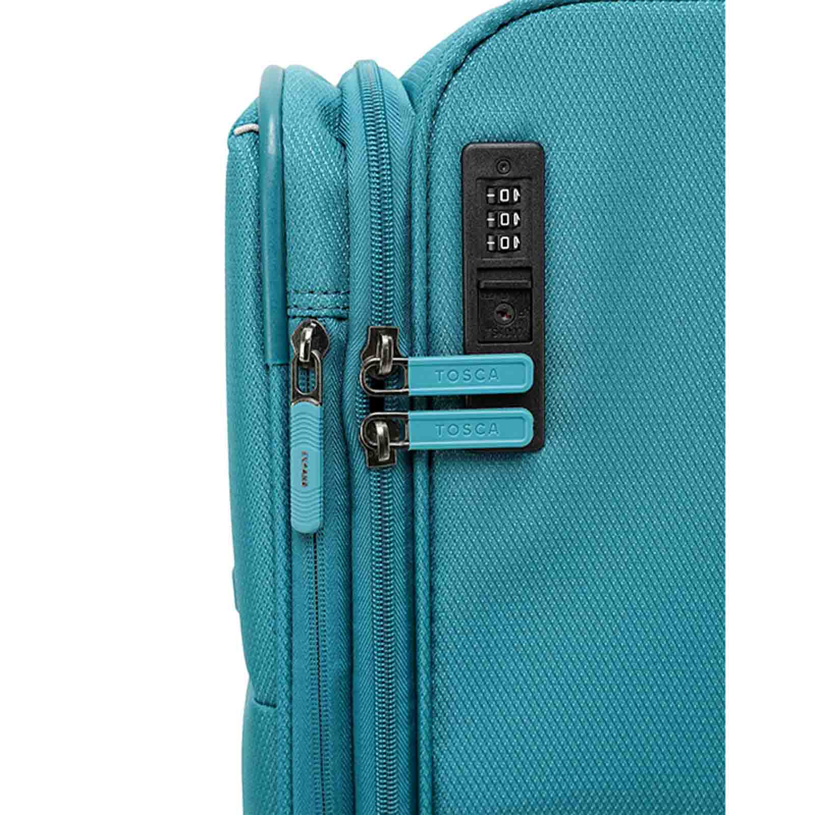 Tosca-So-Lite-4w-67cm-Medium-Suitcase-Teal-Lock