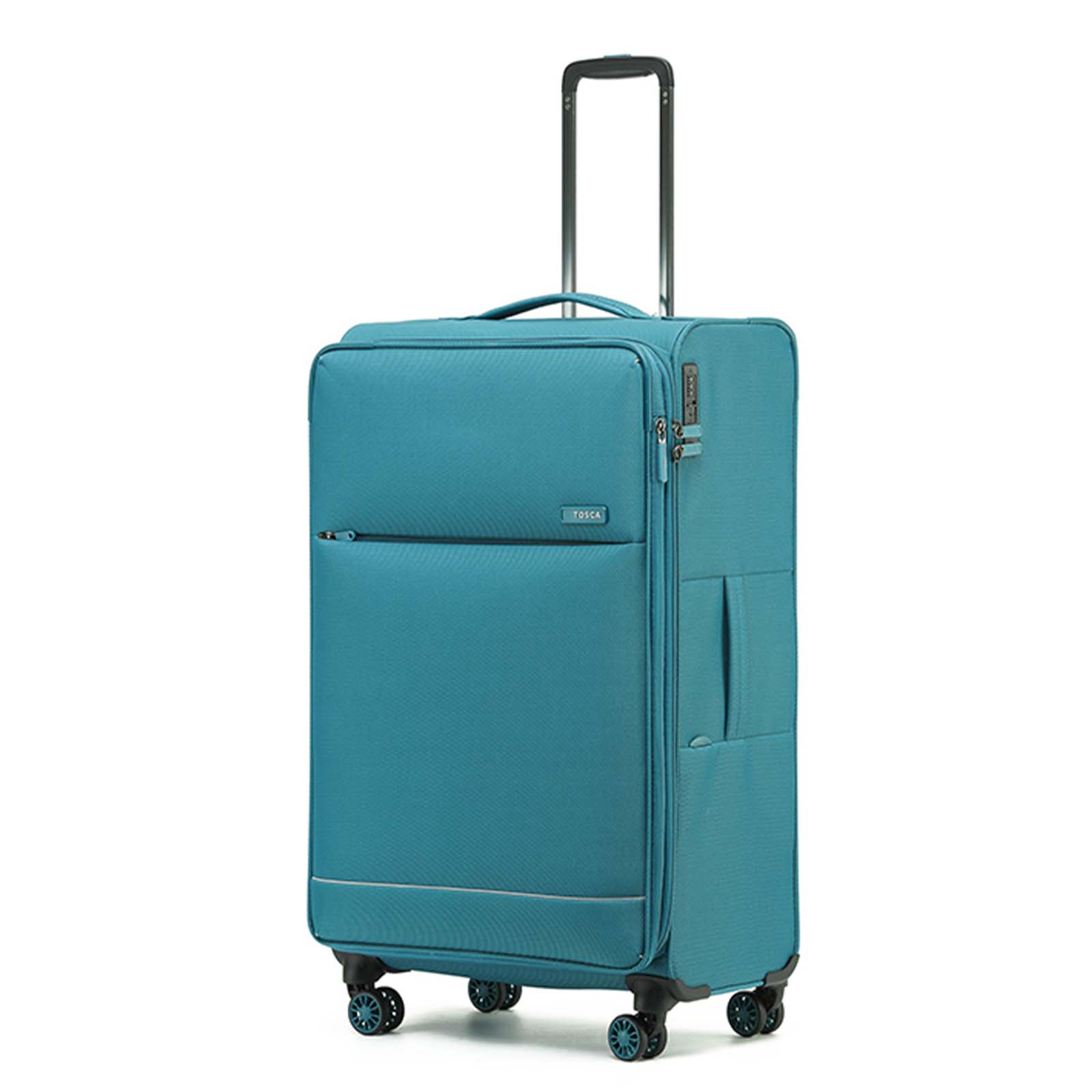 Tosca-So-Lite-4w-79cm-Large-Suitcase-Teal-Side