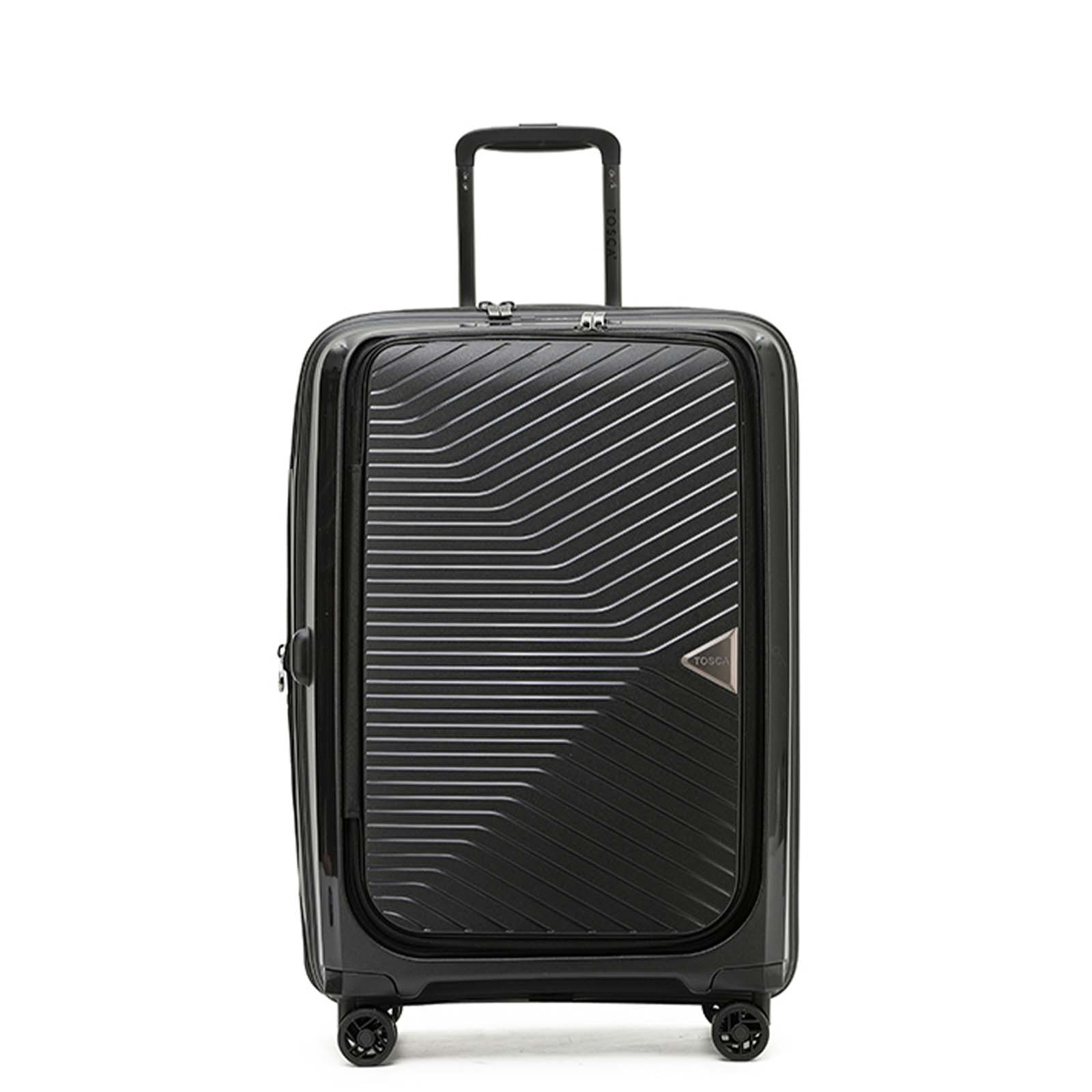 Tosca-Space-X-25-Inch-Medium-Suitcase-Black-Front