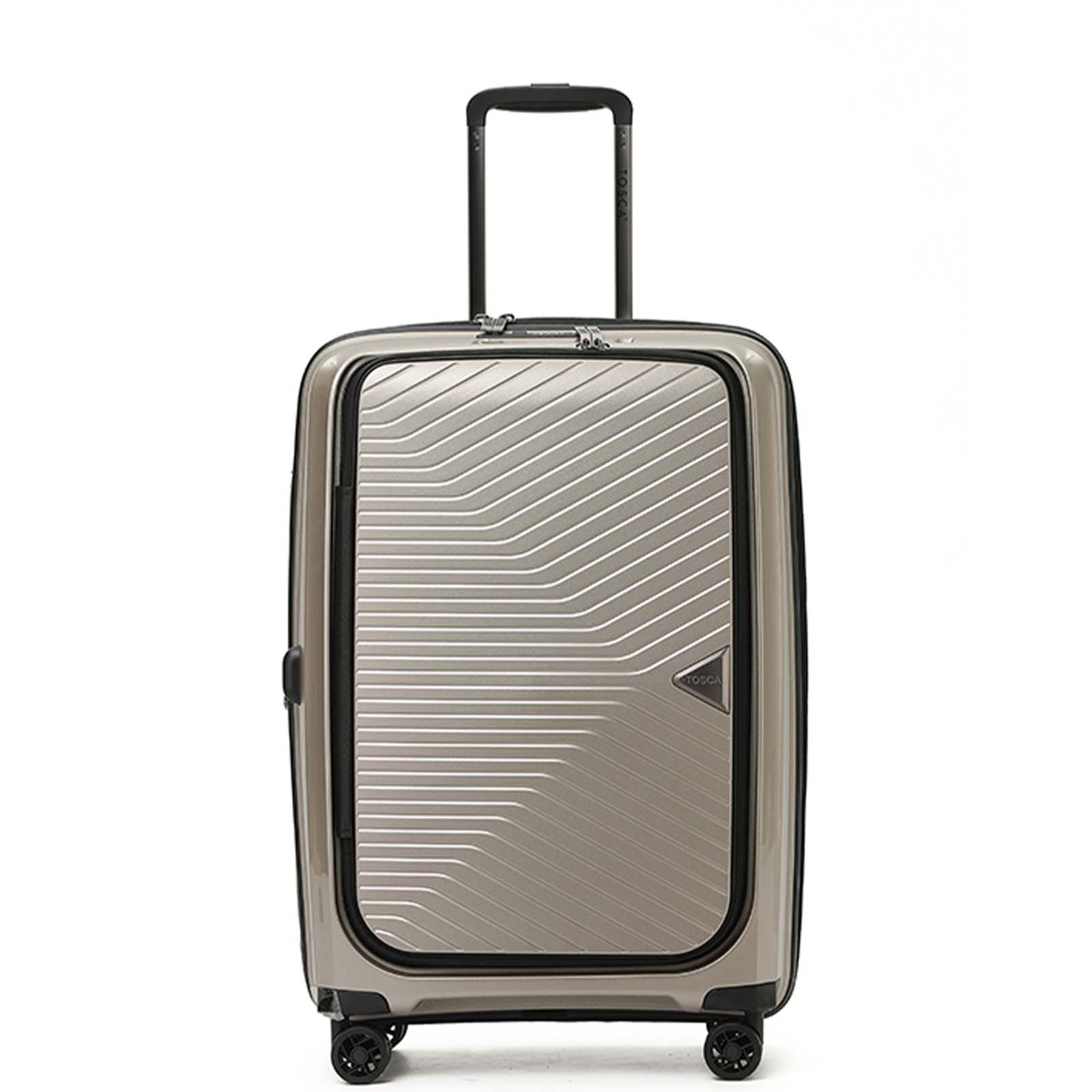 Tosca-Space-X-25-Inch-Medium-Suitcase-Champagne-Front