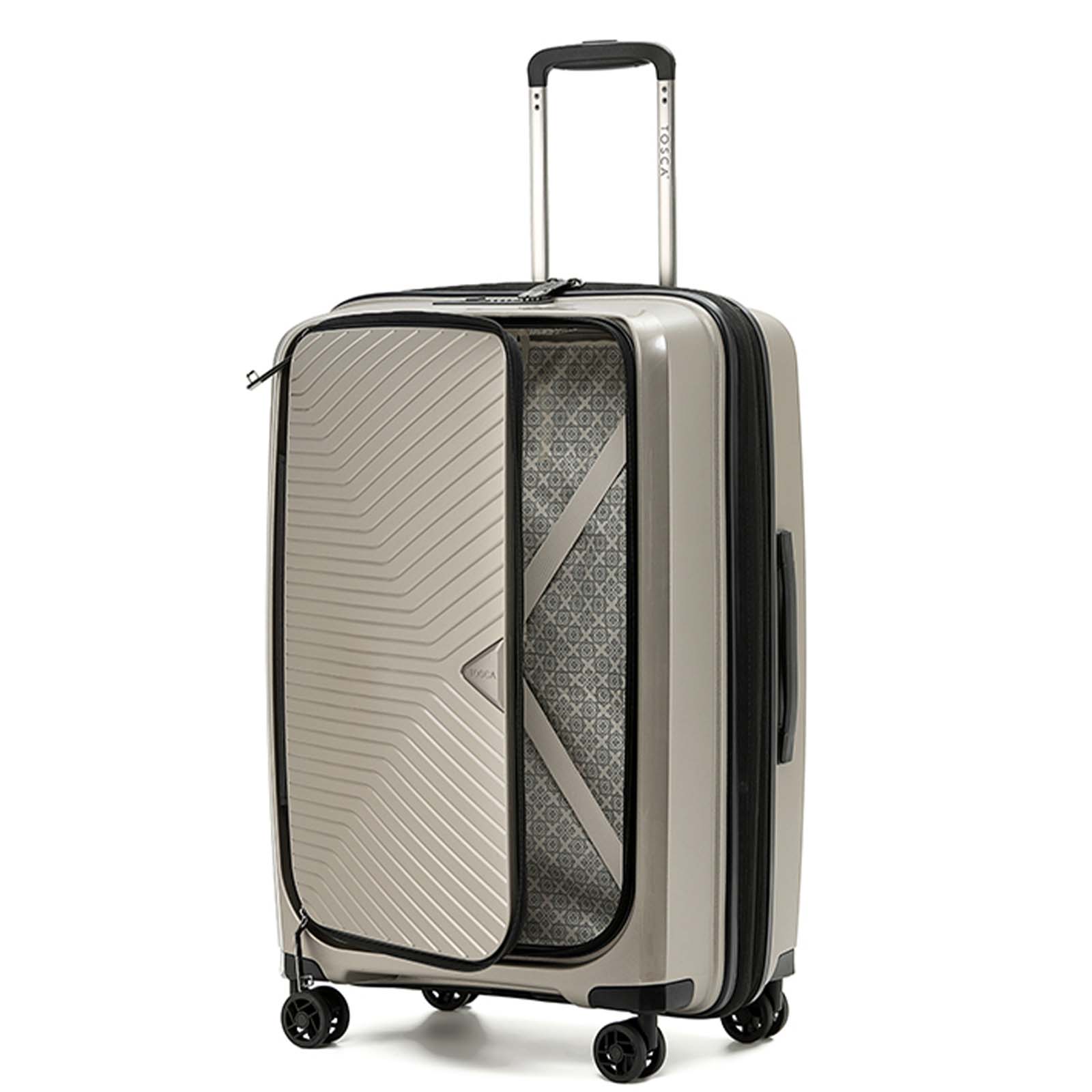 Tosca-Space-X-25-Inch-Medium-Suitcase-Champagne-Open-Half