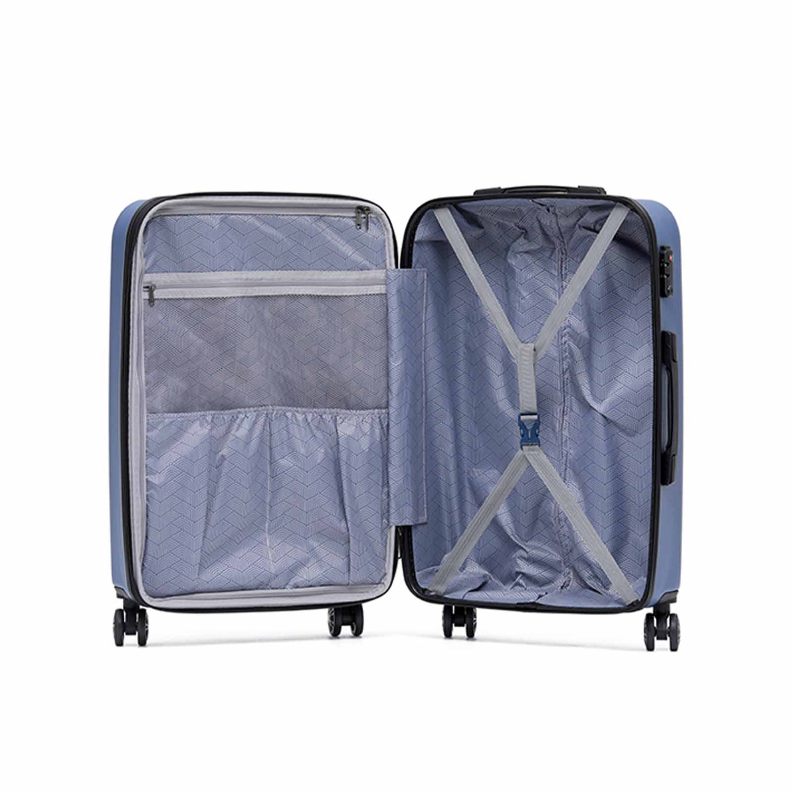 Tosca-Venice-20-Inch-Carry-On-Suitcase-Indigo-Open