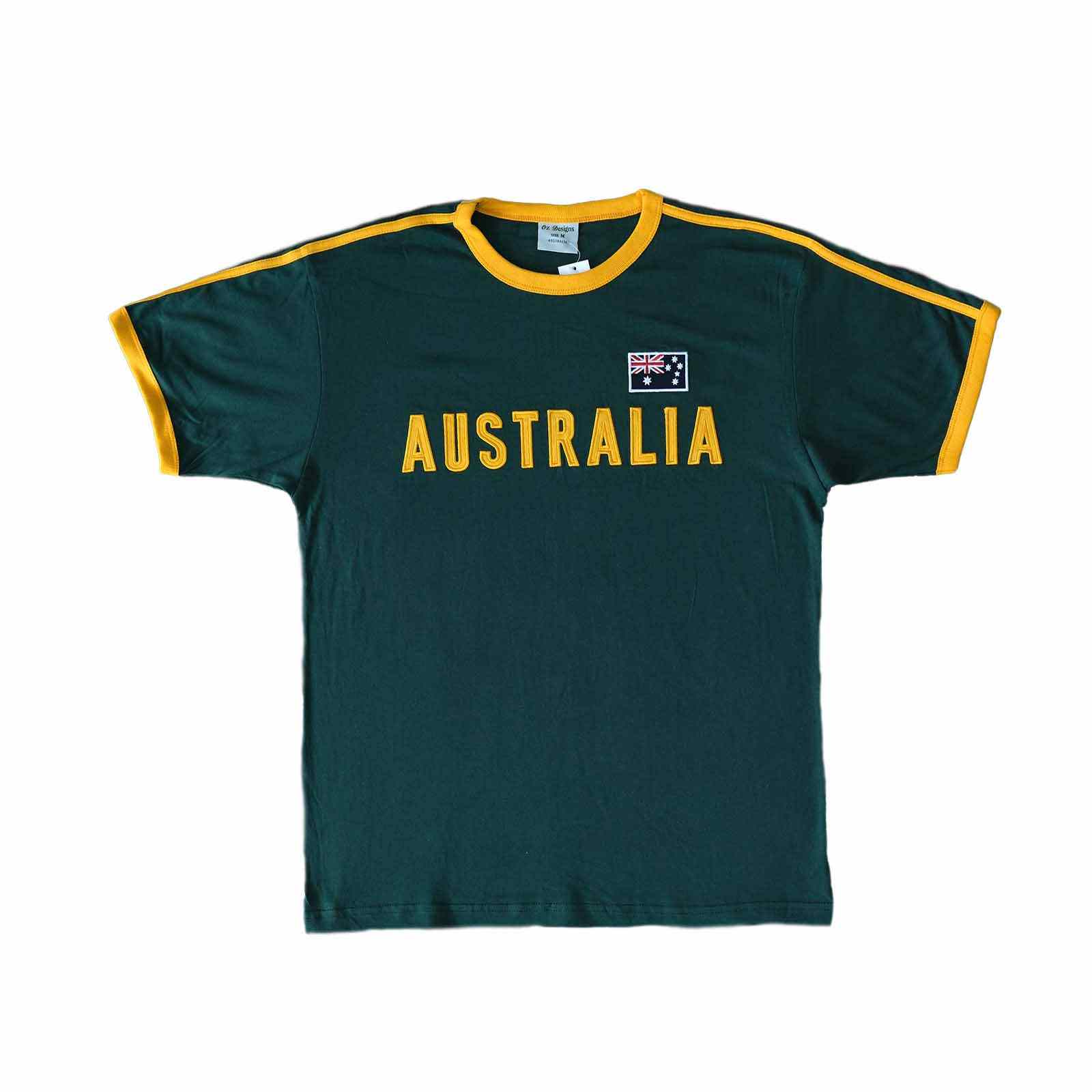 Unisex T-Shirt Australia Embroidery Green M