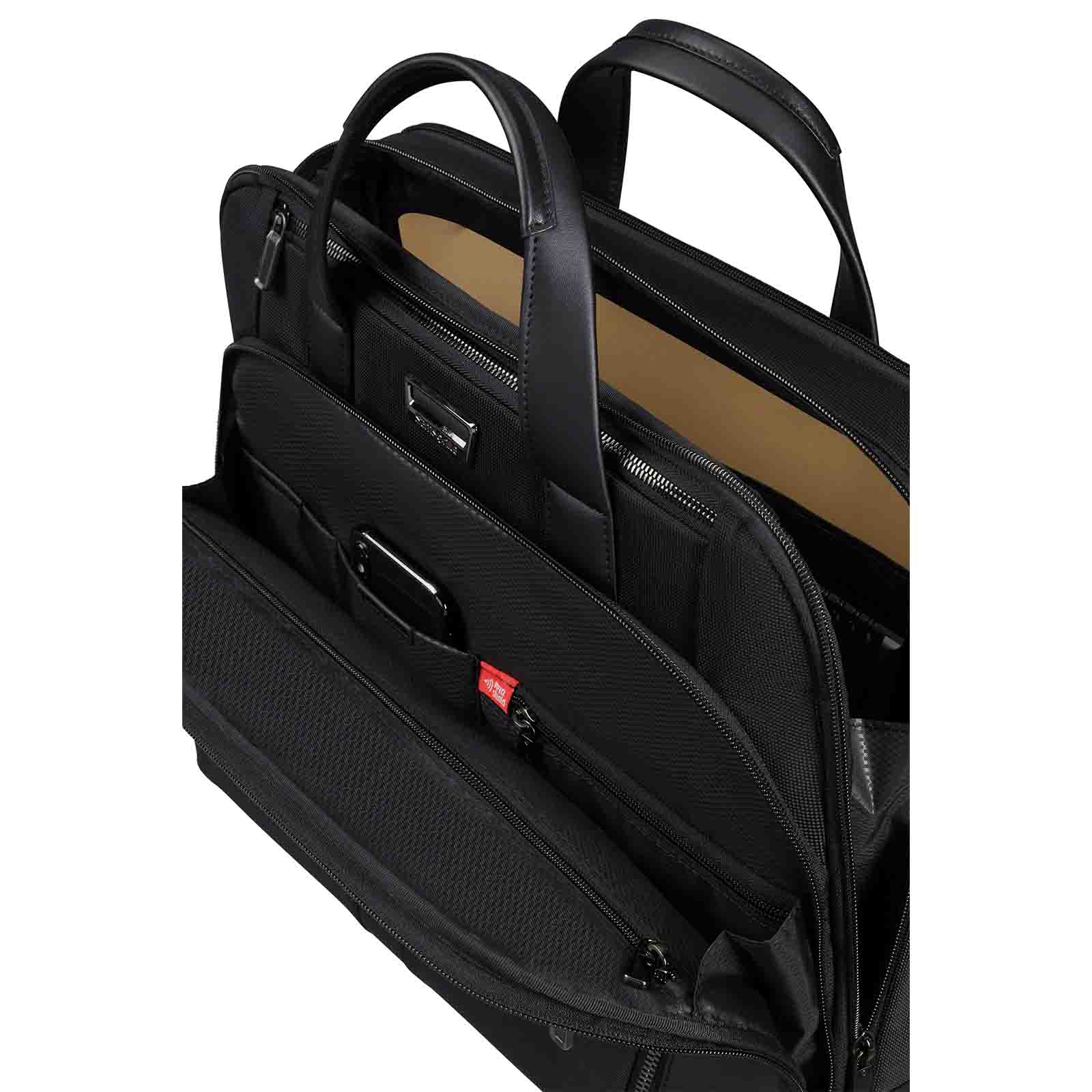 Urban-Eye-DLX-15.6-Inch-Laptop-Briefcase-Black-Open