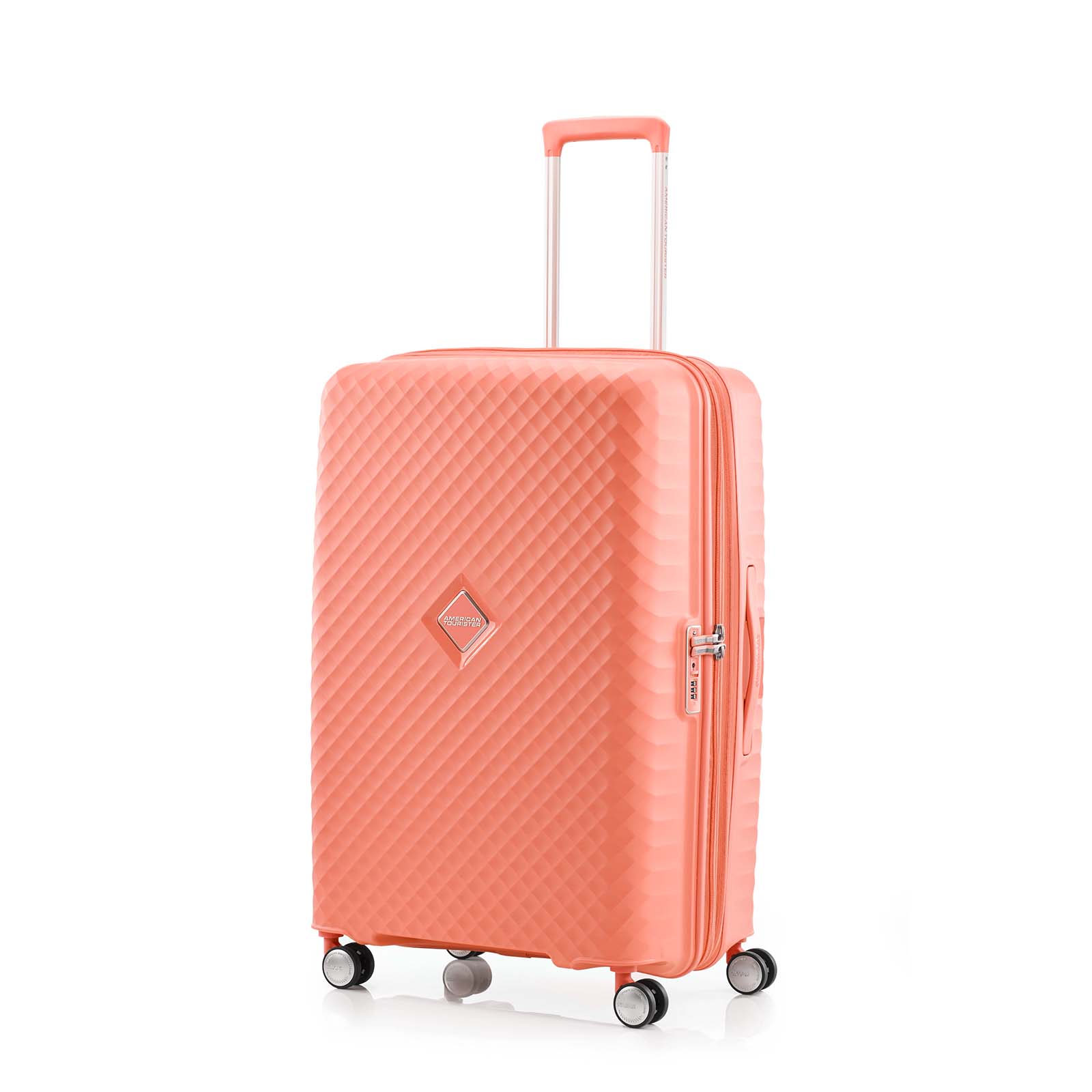 American-Tourister-Squasem-75cm-Suitcase-Bright-Coral-Front-Angle