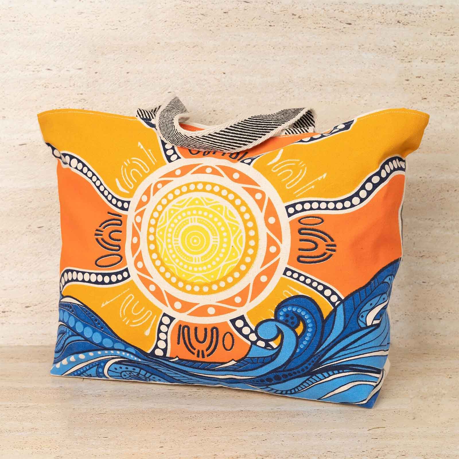 Cotton-Canvas Shopping Bag Source of Life Sunrise 39x57cm