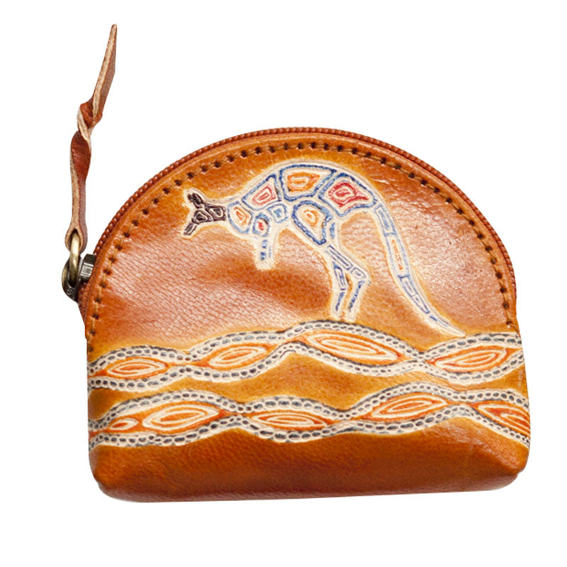 Leather Coin Purse 7.5x6cm