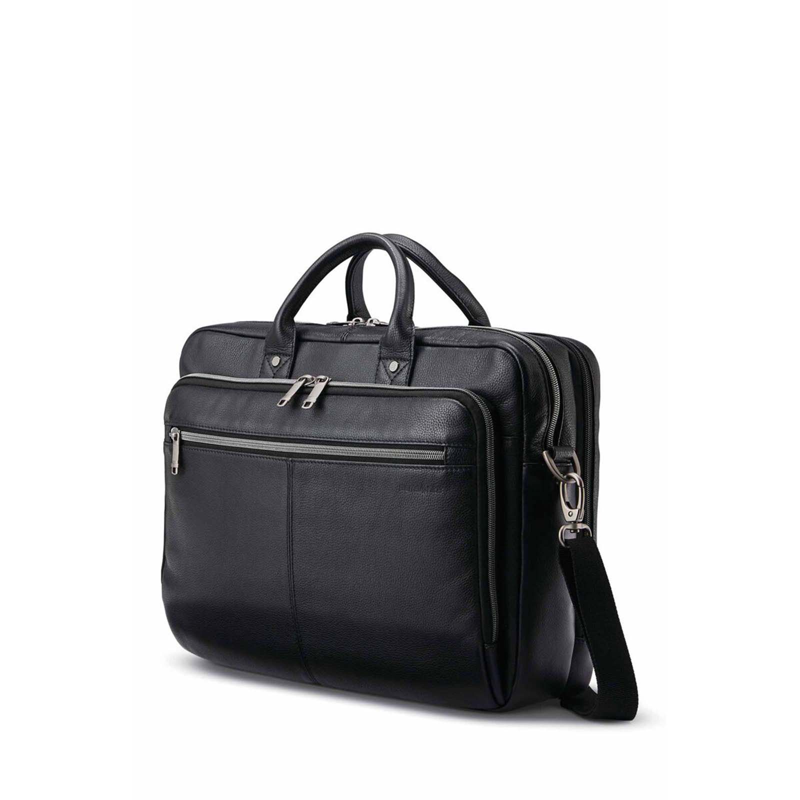 Samsonite Classic Leather 15.6 Inch Top Loader Black