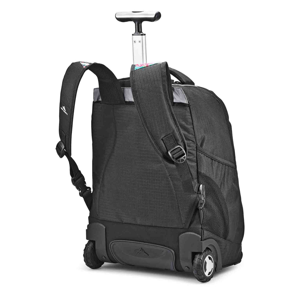 High Sierra Freewheel Wheeled 17 Inch Laptop Backpack Black